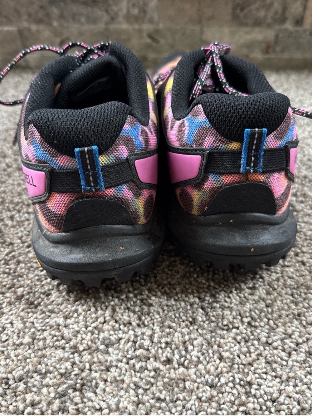 Merrell Antora 3 Women's USA 11 Pink Multi Leopard-Print Trail Shoes EUC - Picture 4 of 7